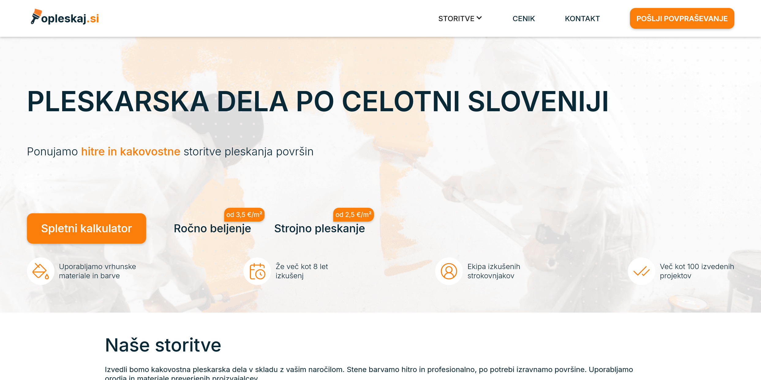 Screenshot opleskaj.si